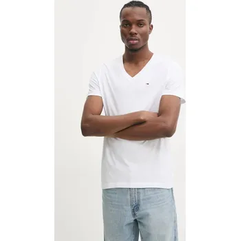Pánské tričko Tričko Tommy Jeans DM0DM04410 bílá 00X, vel. XXL