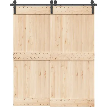 Nábytkové kování Sada příslušenství pro posuvné dveře 183 cm ocelová černá - 8721102849398