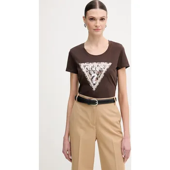 Tričko Guess LEO W6RI32.J1314 hnědá 89X, vel. M