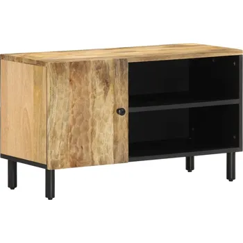 Televizní stolek TV skříňka 80 x 31 x 46 cm masivní mangovníkové dřevo - 8720845423247