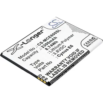 Baterie pro mobilní telefon Baterie Cameron Sino CS-MCE600SL, Li-Polymer, 2300