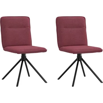 Jídelní židle Jídelní židle 2 ks vínové textil - 8721158633910