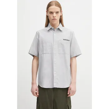 Pánská košile Bavlněná košile No Problemo SS Uniform Shirt NP4010303 šedá 90X, vel. XL