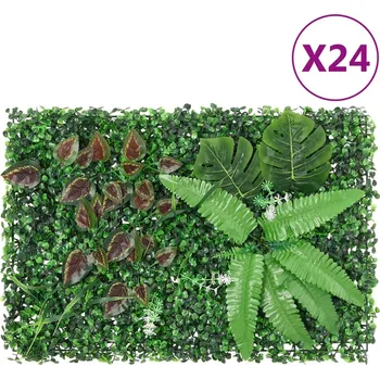 Plot &nbsp;Umělý plot s rostlinami 24 ks zelený 40 x 60 cm - 8721012385573