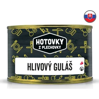 Hotové jídlo Hotovky z plechovky Hlívový guláš v plechovce