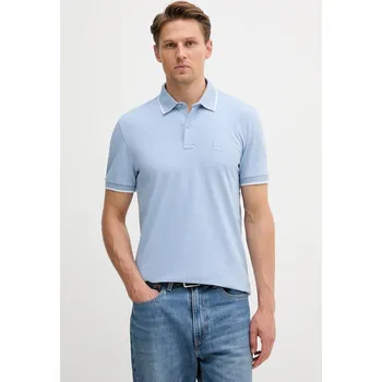 Pánské tričko Polo tričko BOSS Orange Passertip 50507699 tyrkysová 56X, vel. XXXL