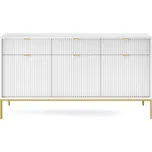 Komoda Nova 154 cm bílá/zlatá