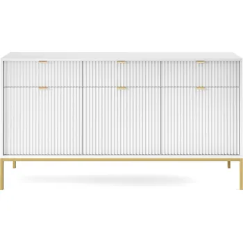 Komoda Komoda Nova 154 cm bílá/zlatá