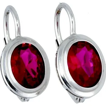 Módní doplněk Goldstore Náušnice z bílého zlata broušený rubín Váha: 2.19 g