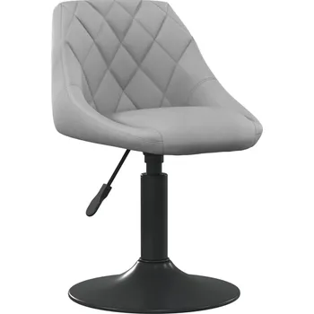 Jídelní židle Jídelní židle světle šedá samet - 8720286753415