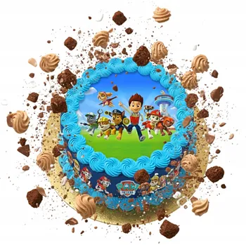 Obraz OPLATEK NA DORT Tlapková patrola 23 CM JMÉNO OBAL DÁREK – IDEÁLNÍ NAROZENINY!