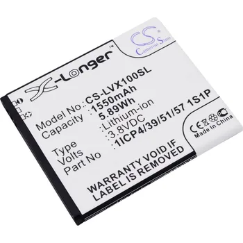Baterie pro mobilní telefon Baterie Cameron Sino CS-LVX100SL, Li-Ion, 1550