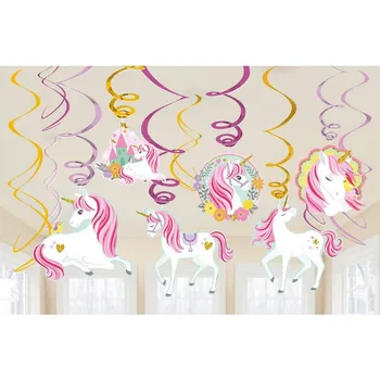 Konfeta Párty dekorace k zavěšení Unicorn 61cm - Amscan