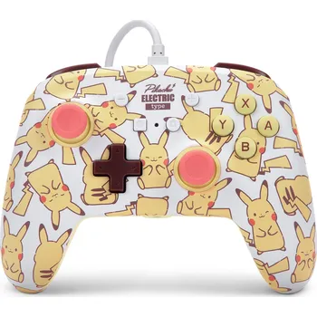Gamepad Gamepad PowerA Enhanced Wired Controller for Nintendo Switch - Pikachu Blush