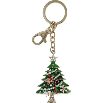 Bonbon Přívěsek na klíče zlatý vánoční stromeček