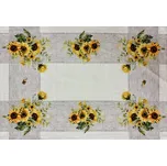 Tegatex Polyesterové prostírání - žlutobílé slunečnice