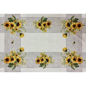 prostírání Tegatex Polyesterové prostírání - žlutobílé slunečnice