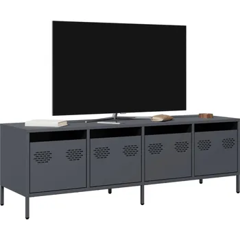 Televizní stolek TV skříňka antracitová 135x39x43,5 cm ocel válcovaná za studena - 8721102930638