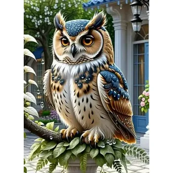 Diamantové malování Diamantové malování - Výr (50x70)