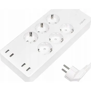 LogiLink LogiLink 6 Wi-Fi chytré zásuvky 1,8m bílá