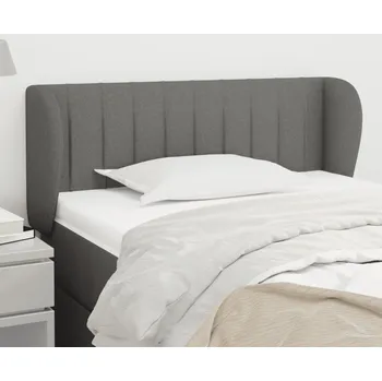 Čelo postele typu ušák tmavě šedé 83x23x78/88 cm textil - 8720287252214