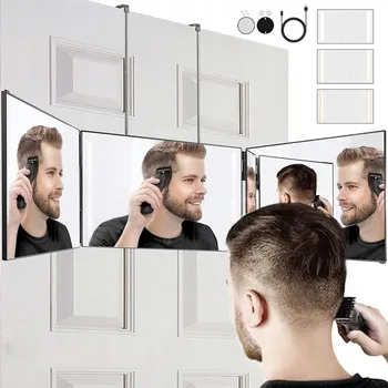 Zrcadlo ZRCADLO 360 STUPŇŮ, 3-CESTNÉ ZRCADLO S HÁČKEM, SKLÁDACÍ ZRCADLO 3-CESTNÉ