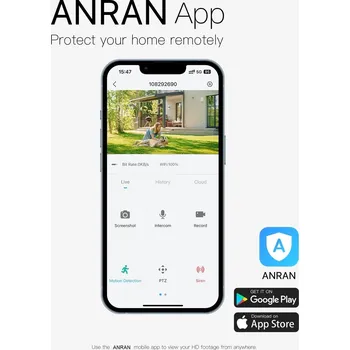 Bezpečnostní kamera IP kamera tubusová (bullet) Anran N01 se solárním panelem 3 Mpx