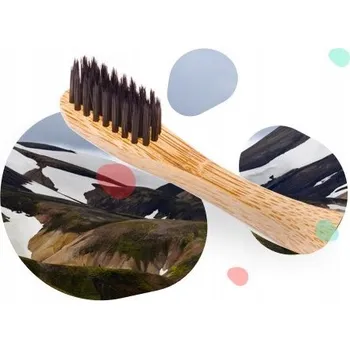 Zubní kartáček Zubní kartáček Nordics bambusový s aktivním uhlím 1 ks