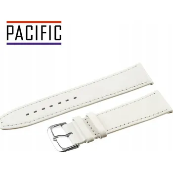 Řemínek na hodinky KOŽENÝ ŘEMÍNEK pacific 18MM BÍLÝ UNISEX šitý + teleskop dárek