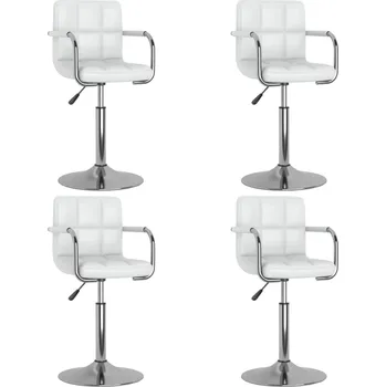 Jídelní židle Otočné jídelní židle 4 ks bílé umělá kůže - 8720286744147