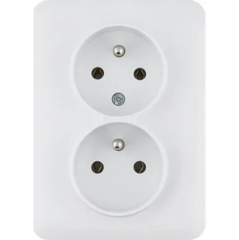 Elektrická zásuvka Hager Lumina WL1270 lesklá bílá