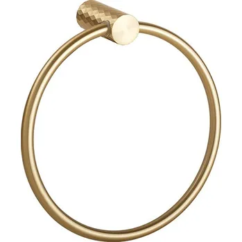 Bemeta Design ZYRA: Držák ručníků kruhový, zlatá světlá mat - 174204060
