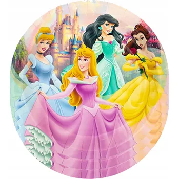 Talíř Papírové talířky Disney Princezny, 18 cm, sada na narozeniny, 10 ks