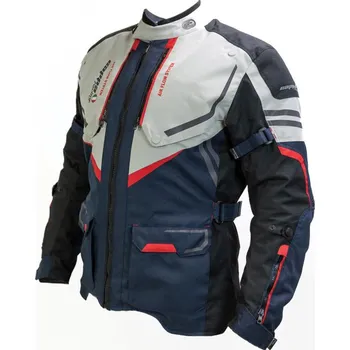 Moto bunda Cappa Racing Bunda moto pánská ENZO textilní modrá / červená 2XL
