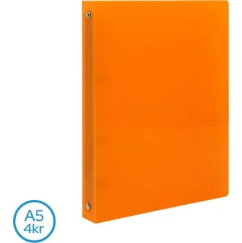 Pořadač LUMA A5 4 kroužkový oranžový
