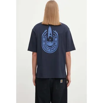 Pánské tričko Bavlněné tričko Daily Paper Candle Label Boxy 2521053 námořnická modř 59X, vel. L