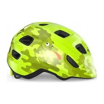 Cyklistická přilba Dětská cyklistická helma MET Hooray lime chameleon glossy 46-52 cm (XS)