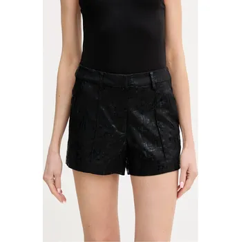 Dámské kraťasy Šortky s přídavkem lnu Silvian Heach RABAD GPP26048SH černá 99X, vel. 36