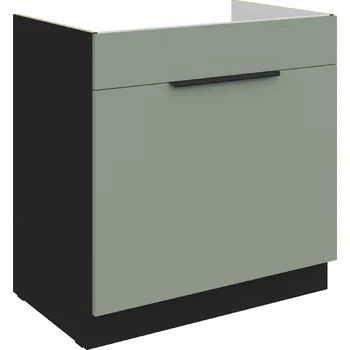 Kuchyňská linka Spodní skříňka pod dřez Aria 80 ZL 1S BB - Premium Box Barva korpusu: Dub artisan, Barva dvířek: WH - Crystal white AFM