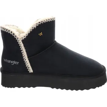 Dámská zimní obuv Dámské kotníkové boty WRANGLER teplé s kožíškem ELSA černé 40