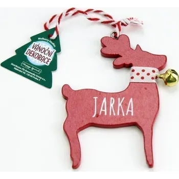 Vánoce Vánoční dekorace červený sob JARKA