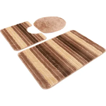 Koupelnová předložka Sada koupelnových předložek (3v1) - 38 - hnědá Rozměr koberce: 50x80 cm