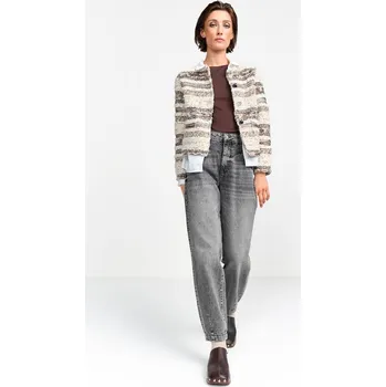 Dámská vesta Bunda Rich & Royal Creme/ Schwarz 3542802 XL