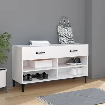 Botník Botník bílý 102 x 35 x 55 cm kompozitní dřevo - 8720287083177