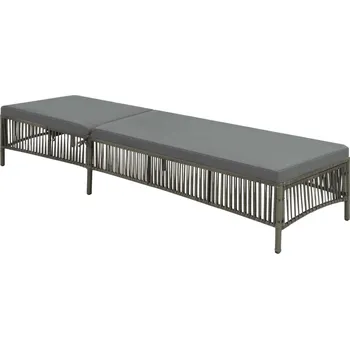 Zahradní lehátko Zahradní lehátko s poduškou polyratan šedé - 8718475697282