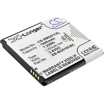 Baterie pro mobilní telefon Baterie Cameron Sino CS-SMG511XL, Li-Ion, 1900