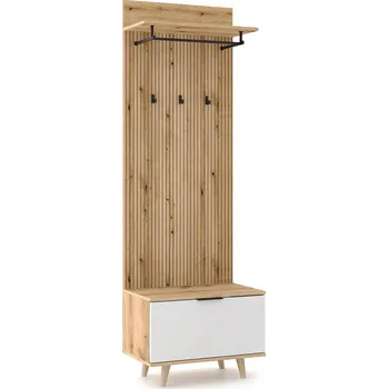 Předsíňová stěna Předsíňová stěna Nordic 65 cm dub Evoke/bílá