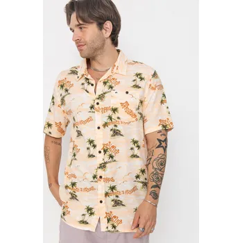 Pánská košile Quiksilver Safe Paradise (peach parfait naturama) M, oranžová