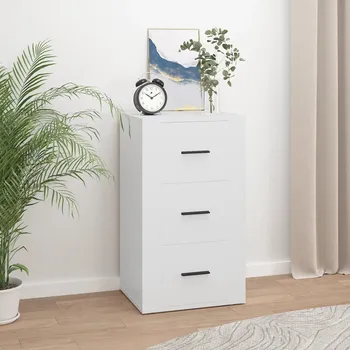 Příborník do zásuvky Příborník bílý 40 x 33 x 70 cm kompozitní dřevo - 8720287223405