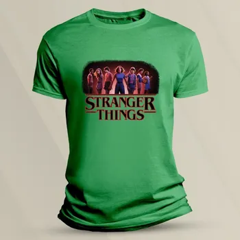 Chlapecké tričko Dětské tričko s potiskem Stranger Things – Parta z Hawkins velikost 104 Zelená